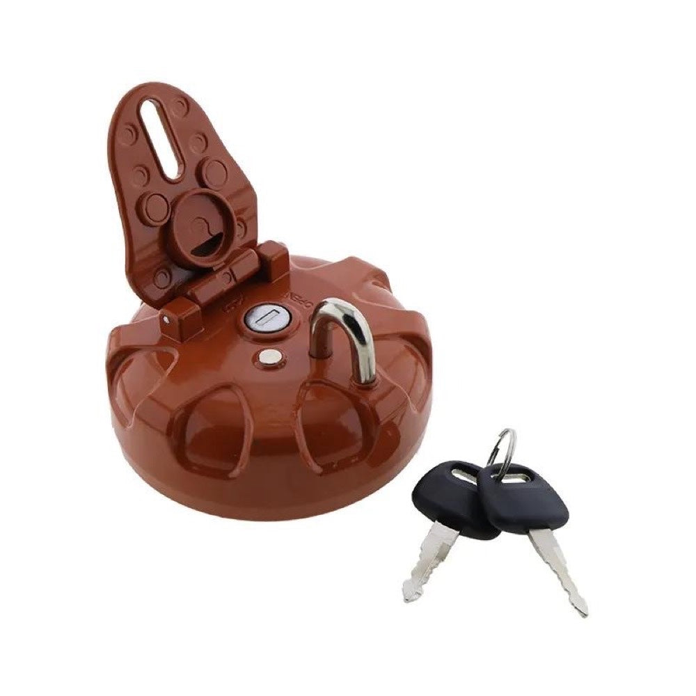 Fuel Tank Cap D100 K1004166 With 2 Keys suitable for Daewoo Doosan DX140LC DX140W DX160W DX160LC DX180LC DX255LC